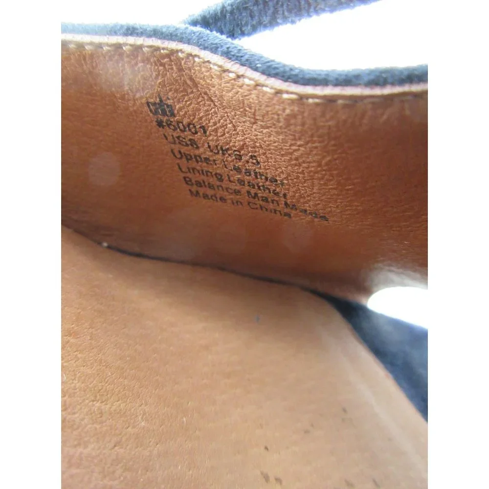 Cabi navy‎ leather Isla wedge espadrilles sandals